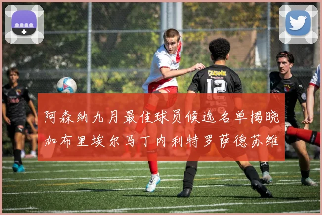 阿森纳九月最佳球员候选名单揭晓加布里埃尔马丁内利特罗萨德苏维门迪入围